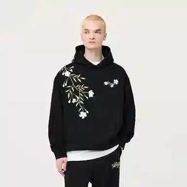 Atry Logo Series Floral Embroidery Hoodie