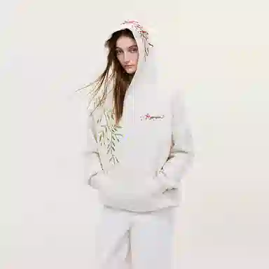 Atry Logo Series Floral Embroidery Hoodie