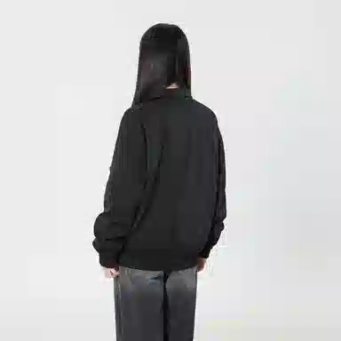 敦煌博物馆 美式机能风简约字母万针刺绣复古百搭大码宽松休闲翻领长袖夹克外套 男女同款