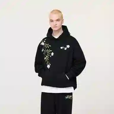 Atry Logo Series Floral Embroidery Hoodie