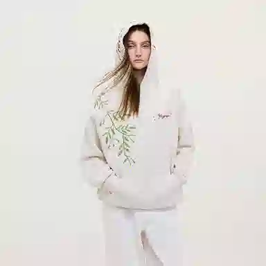 Atry Logo Series Floral Embroidery Hoodie