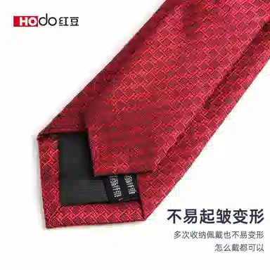 红豆 商务休闲英伦免打结 涤纶丝 领带 男款