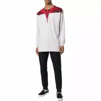 Marcelo Burlon Wings Print Long Sleeve T-Shirt White