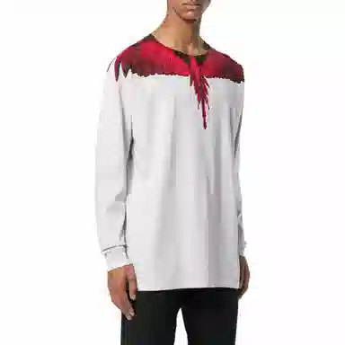 Marcelo Burlon Wings Print Long Sleeve T-Shirt White