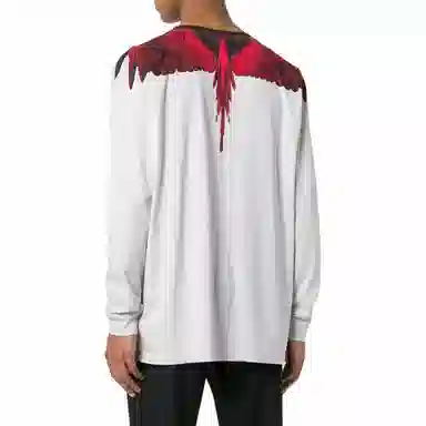 Marcelo Burlon Wings Print Long Sleeve T-Shirt White