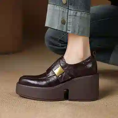 苏颜娇 复古舒适小众潮流 高跟鞋 女