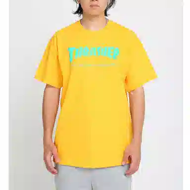 Thrasher Logo Crewneck Tee Yellow