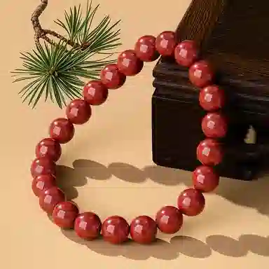 中鑫珠宝 高含量满本命红转运珠 朱砂 玉石手串 女款