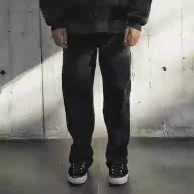 False Perception Work Pants Washed Black