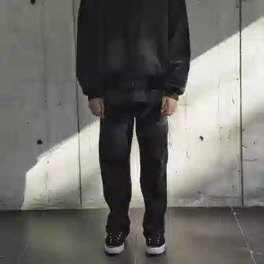 False Perception Work Pants Washed Black