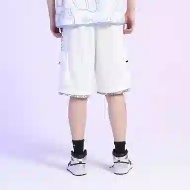 FireMonkey Paisley Cargo Shorts White