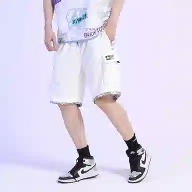 FireMonkey Paisley Cargo Shorts White