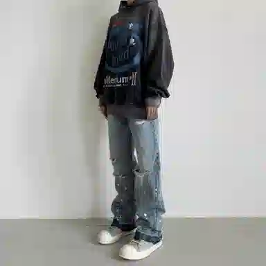 False Perception Little Angel Hoodie Washed Black