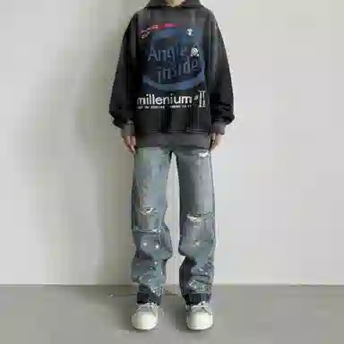 False Perception Little Angel Hoodie Washed Black