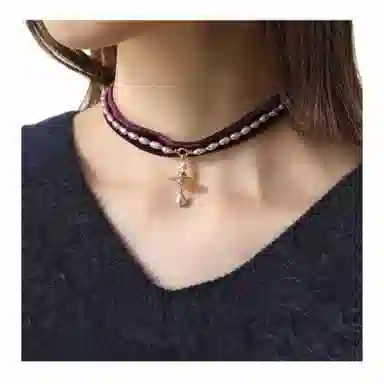 Vivienne Westwood Pearl Velvet Necklace