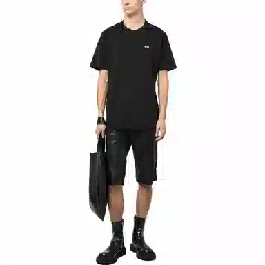 DIESEL Logo Embroidered T-Shirt Black