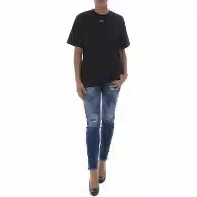 OFF-WHITE Logo Print T-Shirt Black