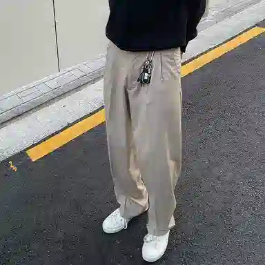 我是大卫 垂感西装裤阔腿裤韩版潮流通勤百搭休闲裤 男女同款