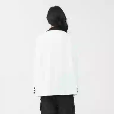 经典美拉德小西服外套简约韩版休闲宽松渐变单排扣垂感垫肩长袖西装 男女同款