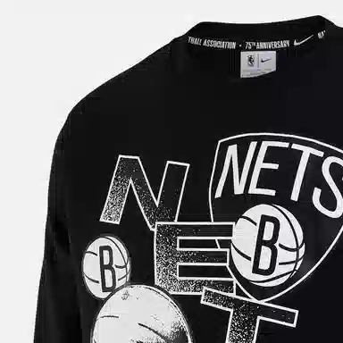 Nike NBA Courtside Brooklyn Nets Crew Sweatshirt Black