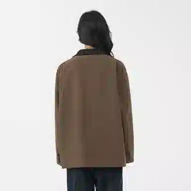 经典美拉德小西服外套简约韩版休闲宽松渐变单排扣垂感垫肩长袖西装 男女同款