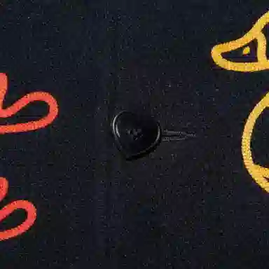 HUMAN MADE Logo Embroidered Baseball Jacket Black