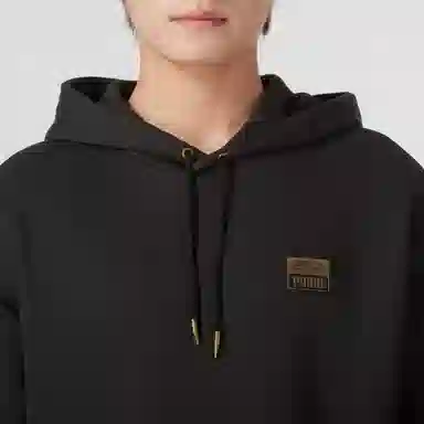 PUMA Logo Hoodie Black