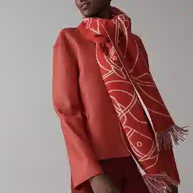 Hermes Scarf Red