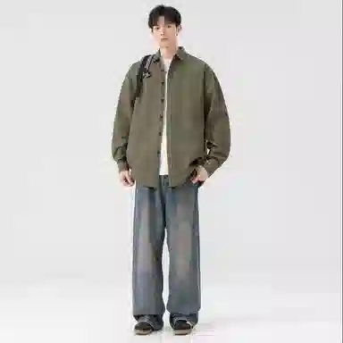 黑马漫画 日系简约百搭潮牌高级感长袖衬衫 男女同款
