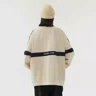 S.view Retro Colorblock Embroidered Corduroy Pullover