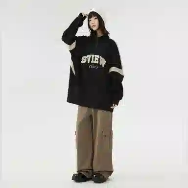 S.view Retro Colorblock Embroidered Corduroy Pullover