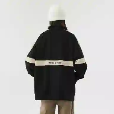 S.view Retro Colorblock Embroidered Corduroy Pullover