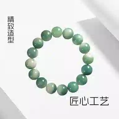 余笙情 招财进宝炭烧多宝绿飘花 原生态渐变绿 复古民族风高级感原生态佛珠盘玩 禅意 菩提根 手串 男女同款情侣款