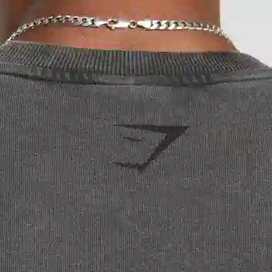 GYMSHARK HERITAGE WASHED SHORT SLEEVE CREW LogoT