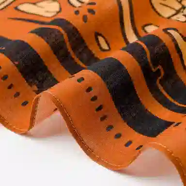 滚烫时光 美式露营元素风格方巾发饰 棉 头巾 男女同款情侣款