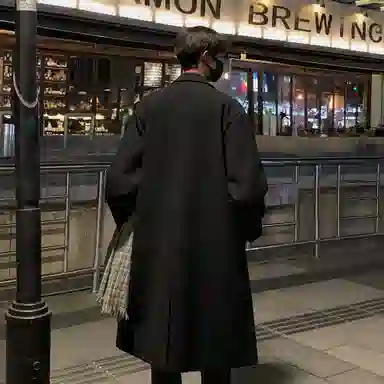 英伦轻熟风经典简约纯色双排扣外套休闲宽松百搭痞帅中长款通勤风衣 男女同款