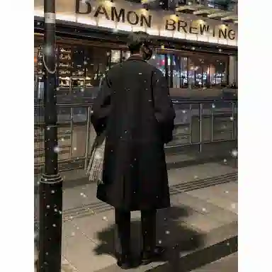 英伦轻熟风经典简约纯色双排扣外套休闲宽松百搭痞帅中长款通勤风衣 男女同款