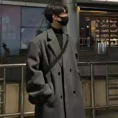 英伦轻熟风经典简约纯色双排扣外套休闲宽松百搭痞帅中长款通勤风衣 男女同款