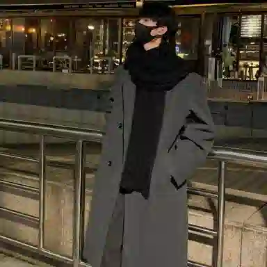 英伦轻熟风经典简约纯色双排扣外套休闲宽松百搭痞帅中长款通勤风衣 男女同款