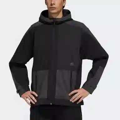 adidas Logo Windbreaker Jacket Black