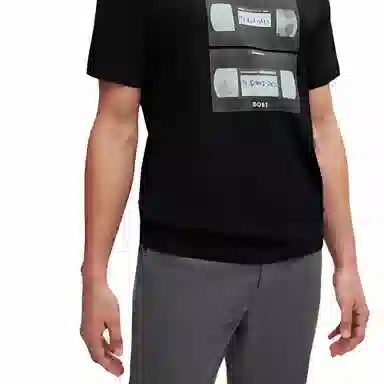HUGO BOSS FW23 Cotton-Jersey T-Shirt With Music-Inspired Print T