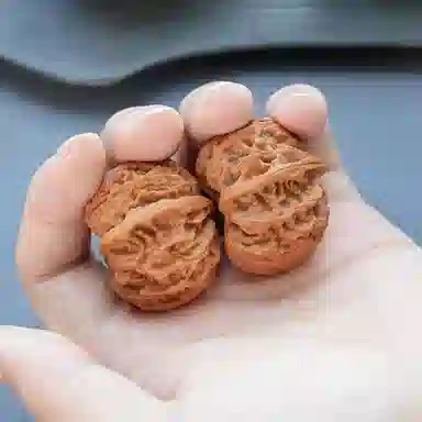 月印百川 苹果园古玩狮子头盘玩 文玩核桃 核桃类把件 男款