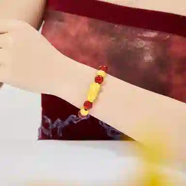 【耀眼出彩】 老凤祥 貔貅送福招财进宝#好运 新国风复古国潮转运珠小众时尚简约百搭 玛瑙 玉石手串 男女同款情侣款