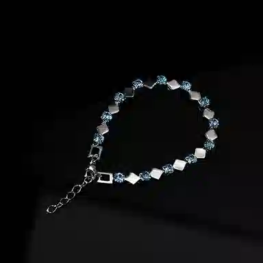 永恒旋律 简约菱形复古轻奢高级感小众设计 欧美痞帅冷淡风百搭日常通勤手饰 钛钢 手链 男女同款情侣款