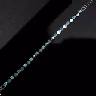 永恒旋律 简约菱形复古轻奢高级感小众设计 欧美痞帅冷淡风百搭日常通勤手饰 钛钢 手链 男女同款情侣款