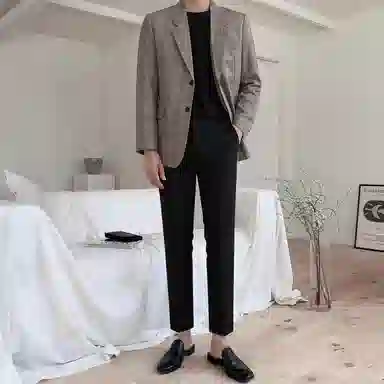 我是大卫 修身直筒阔腿裤百搭潮牌西裤宽松时尚休闲裤 男女同款