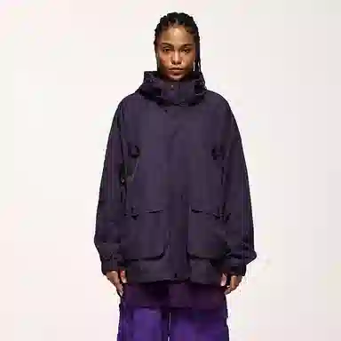 膨胀潮牌 户外休闲立体口袋连帽夹克外套 男女同款