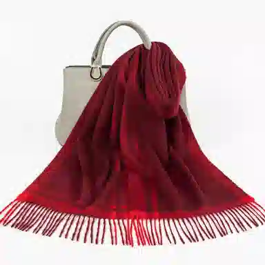 上海故事 通用款粗纺格子羊绒多种颜色 绒线围巾 女款