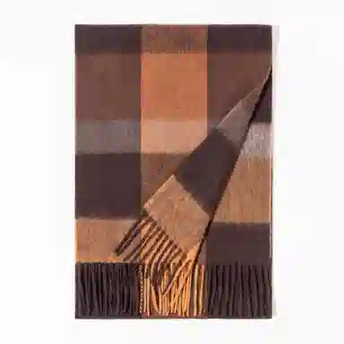 上海故事 通用款粗纺格子羊绒多种颜色 绒线围巾 女款