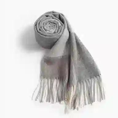 上海故事 通用款粗纺格子羊绒多种颜色 绒线围巾 女款